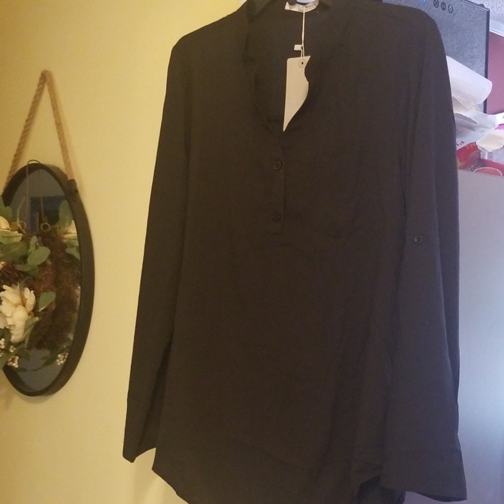 Black tunic blouse,  office new